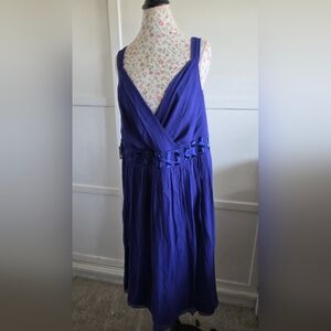 Robbie Bee Royal Blue Midi Dress Silk  Size 18W